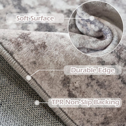 5x7 Modern Abstract Area Rug - Low-Pile, Washable
