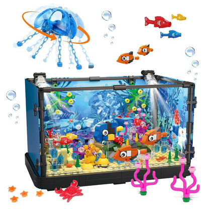 725 Pcs Aquarium Building Set for Kids & Adults