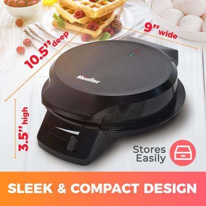 MÜELLERHOME Heart Waffle Maker with Adjustable Control