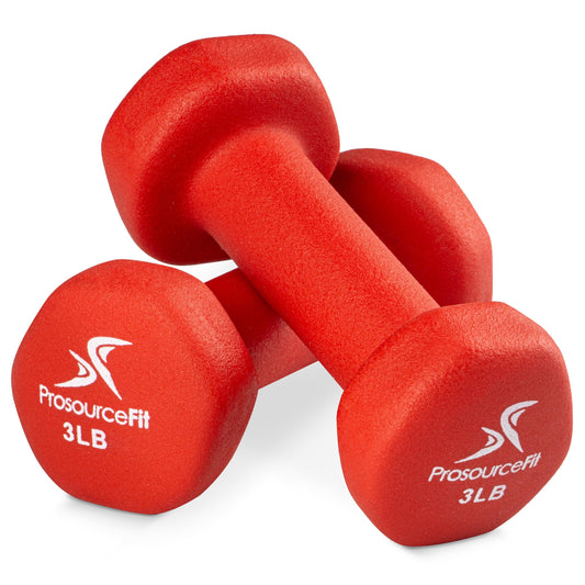 3 lb ProsourceFit Neoprene Dumbbells for Grip