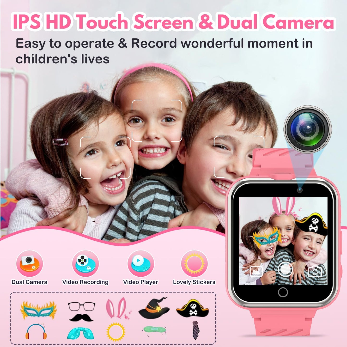 Kids Smart Watch with Games and Dual Camera