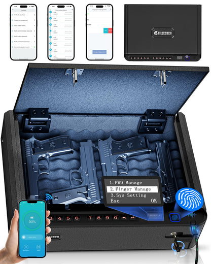 BILLCONCH Biometric Pistol Safe with Quick Access