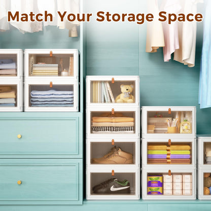 4-Tier Stackable Storage Bins with Wheels