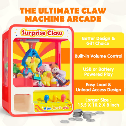 JOYIN LED Claw Machine Toy for Kids