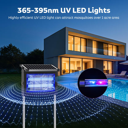 Solar Electric Mosquito Zapper for Outdoor Use