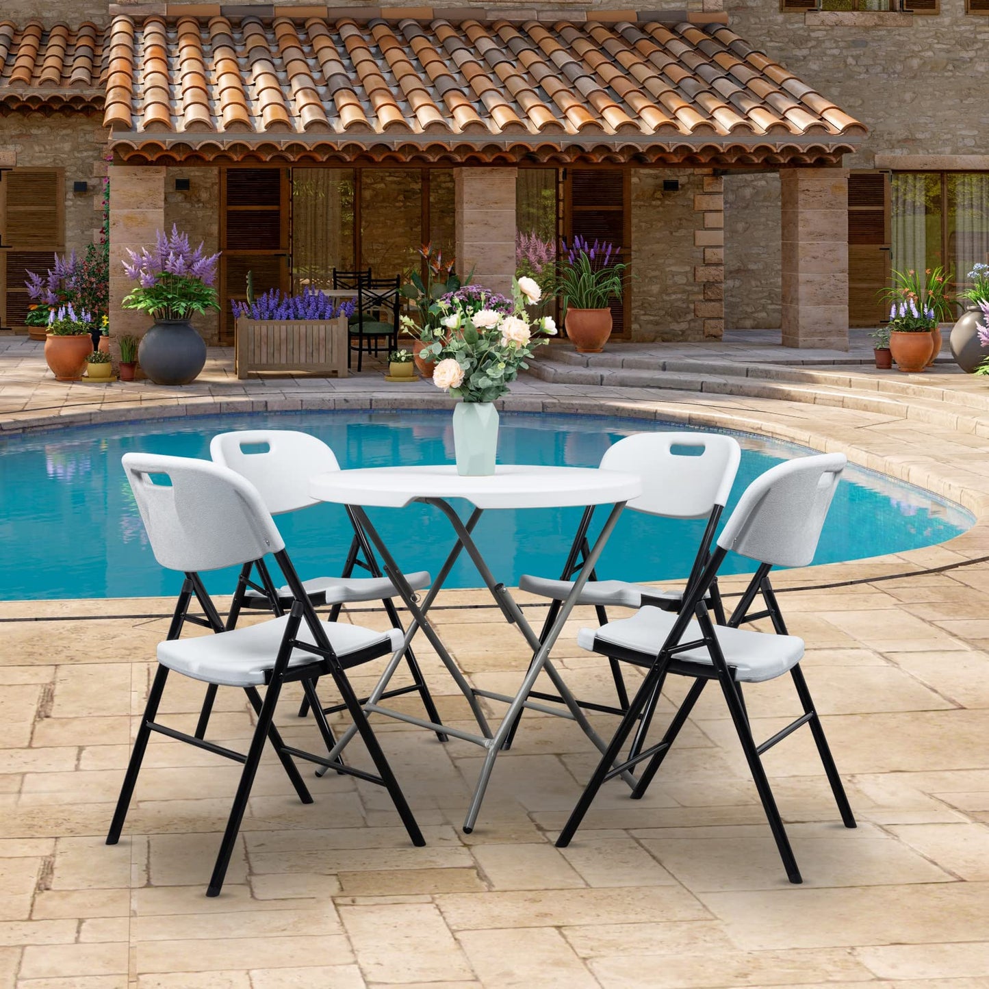 Outvita Set of 4 Foldable Outdoor Chairs
