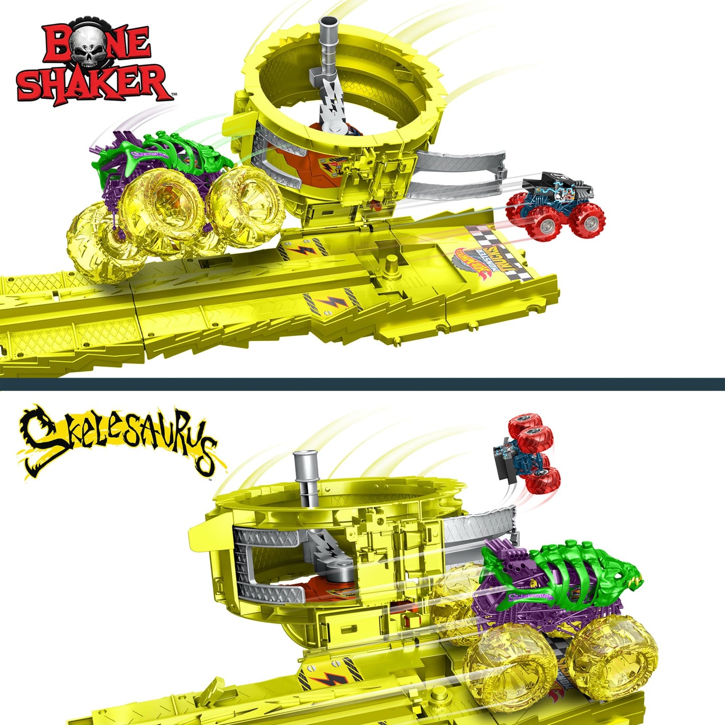 Hot Wheels Monster Trucks Track Set with 2 Trucks