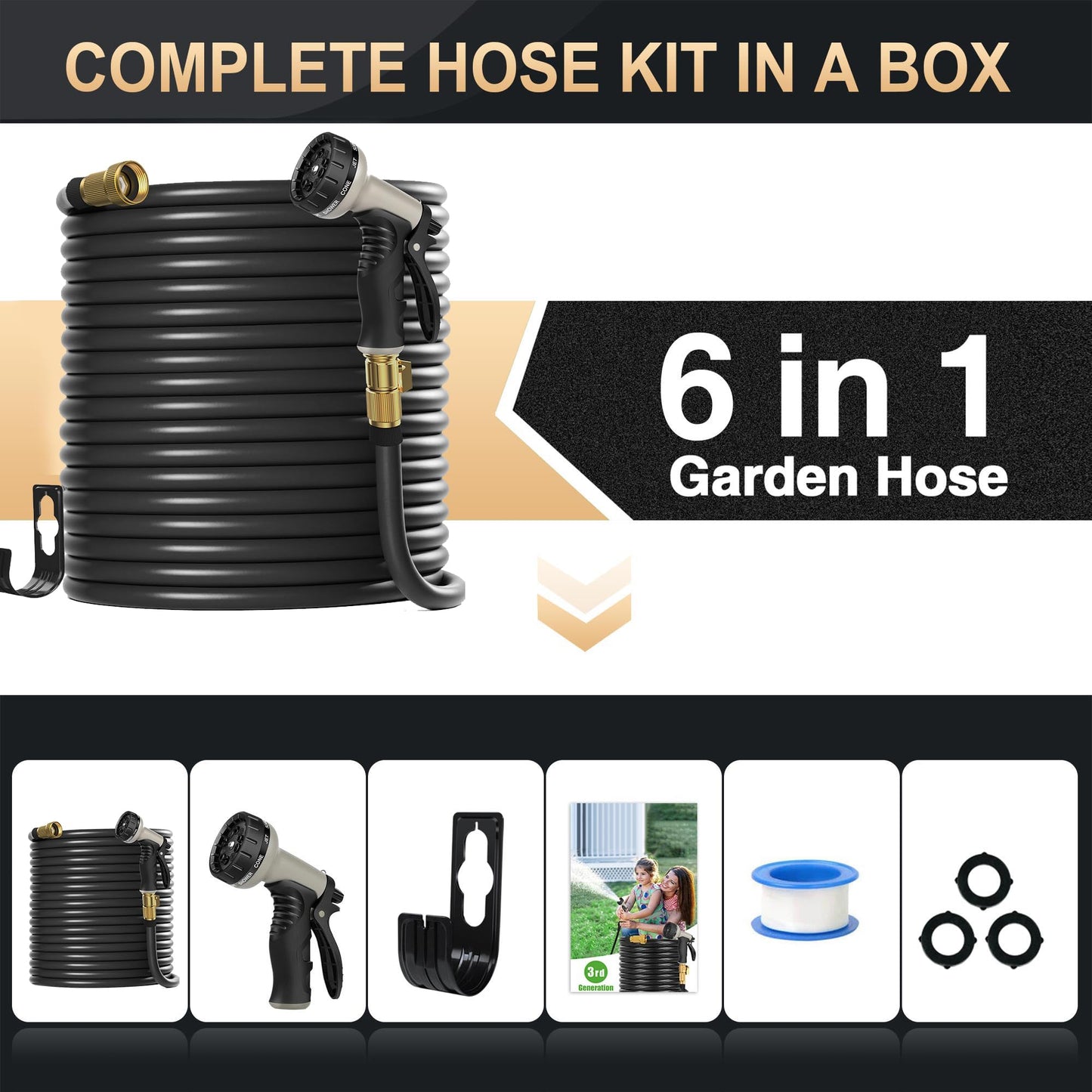 125ft Kink-Free Lightweight Water Hose