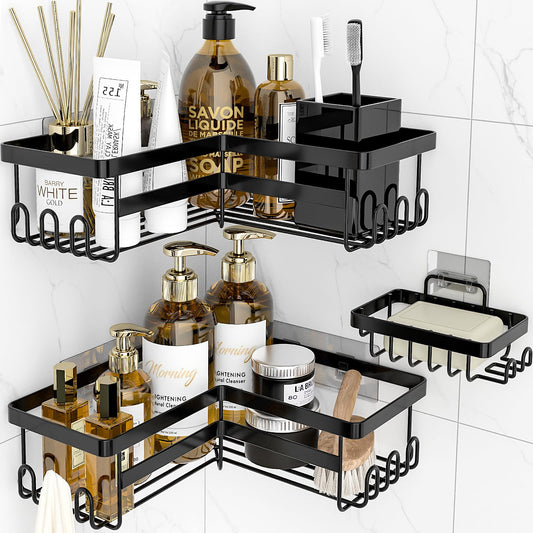 3 Pack Corner Shower Caddy Organizer Shelves