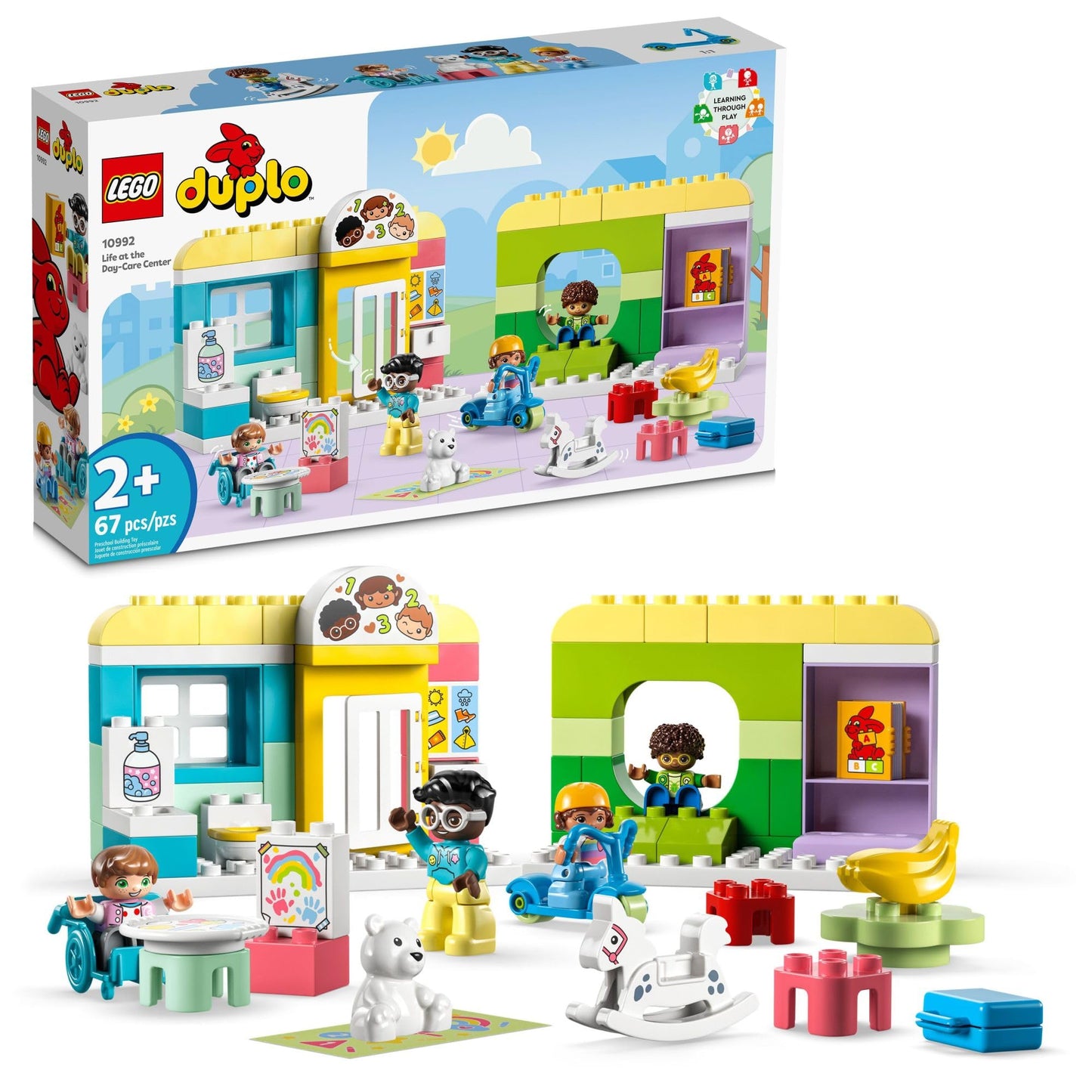 LEGO DUPLO Town Life at The Day-Care Center 10992, Early Childhood STEM Building Toy Set for Toddlers, Boys and Girls That Stimulates Creativity and Hands-on Learning