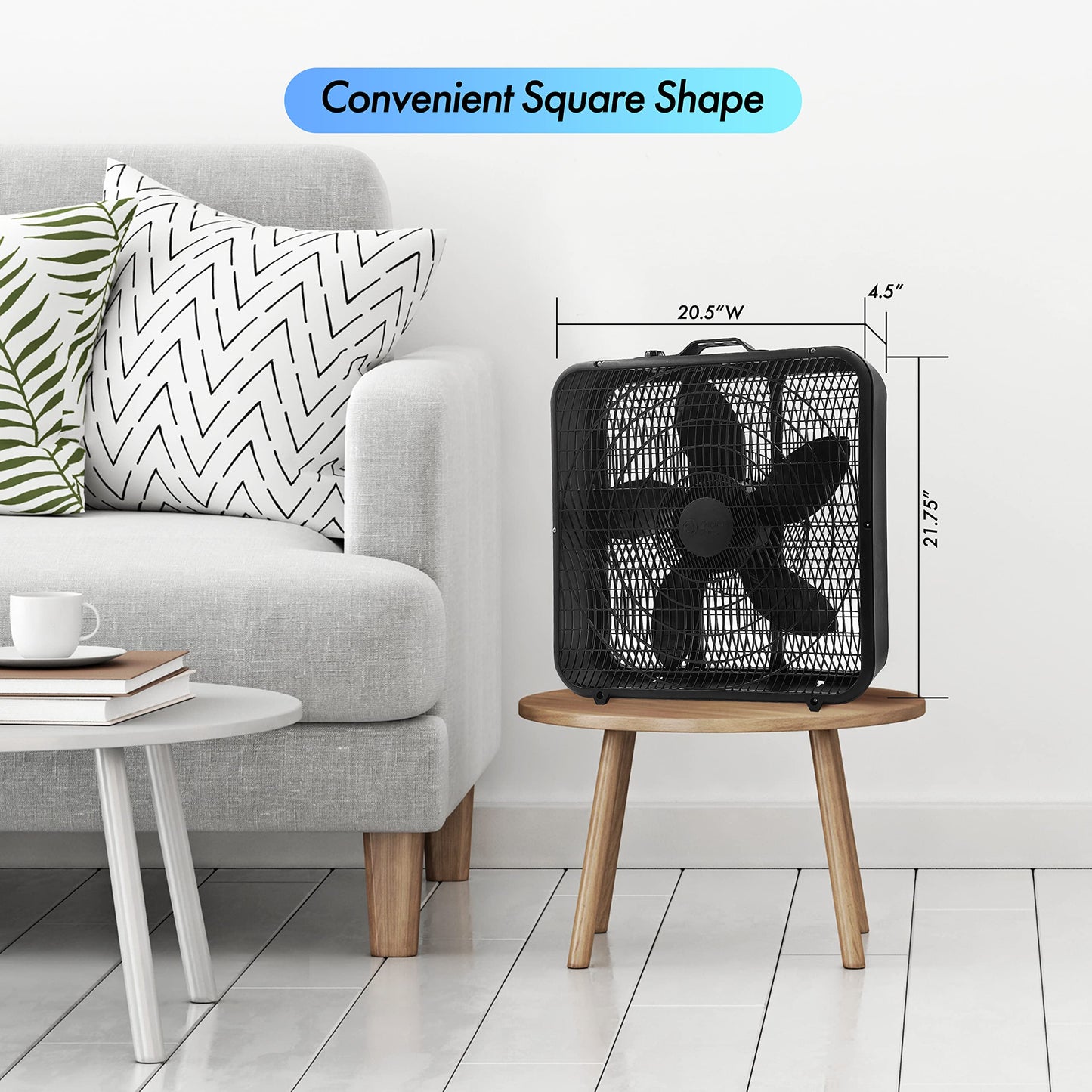 Comfort Zone 20-Inch 3-Speed Box Fan