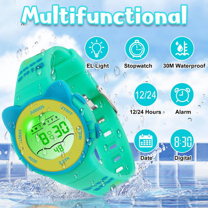 Waterproof Kids Digital Sports Watch with LED Lights