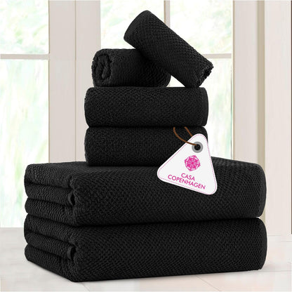 6-Piece CASA COPENHAGEN Cotton Towel Set