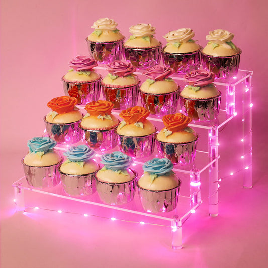 4-Tier Acrylic Display Shelf for Cakes and More