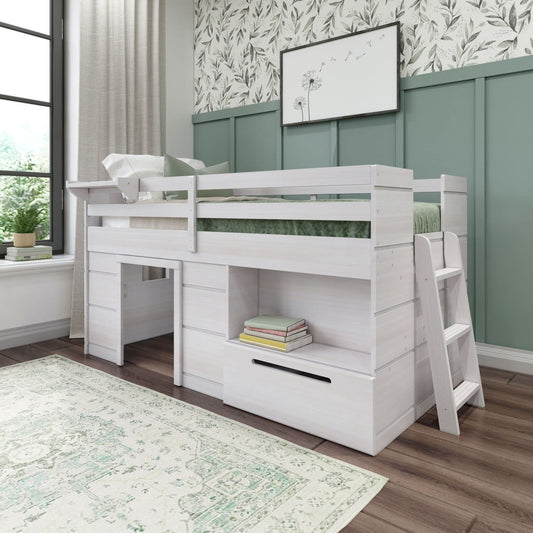 Max & Lily Twin Loft Bed with Storage Drawer