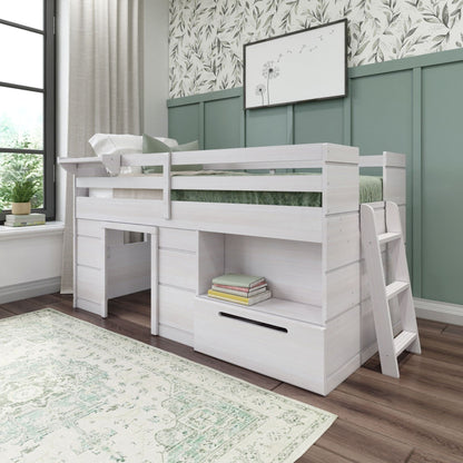 Max & Lily Twin Loft Bed with Storage Drawer