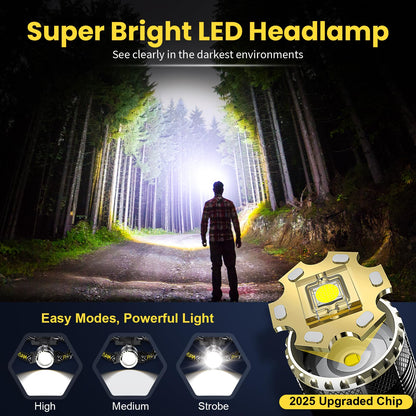 150000LM PHLIPESAM Rechargeable LED Headlamp