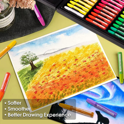 100 Piece Oil Pastels Art Supplies Set
