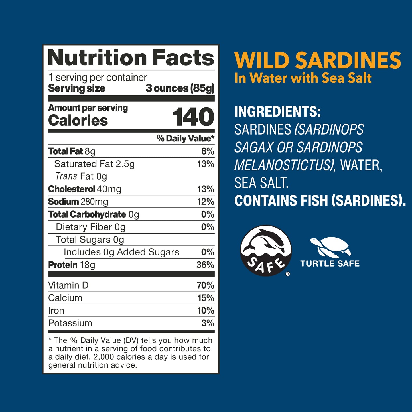 Wild Planet Wild Sardines in Water with Sea Salt, Tinned Fish, Non-GMO, Sustainable 4.4 Ounce (Pack of 12)