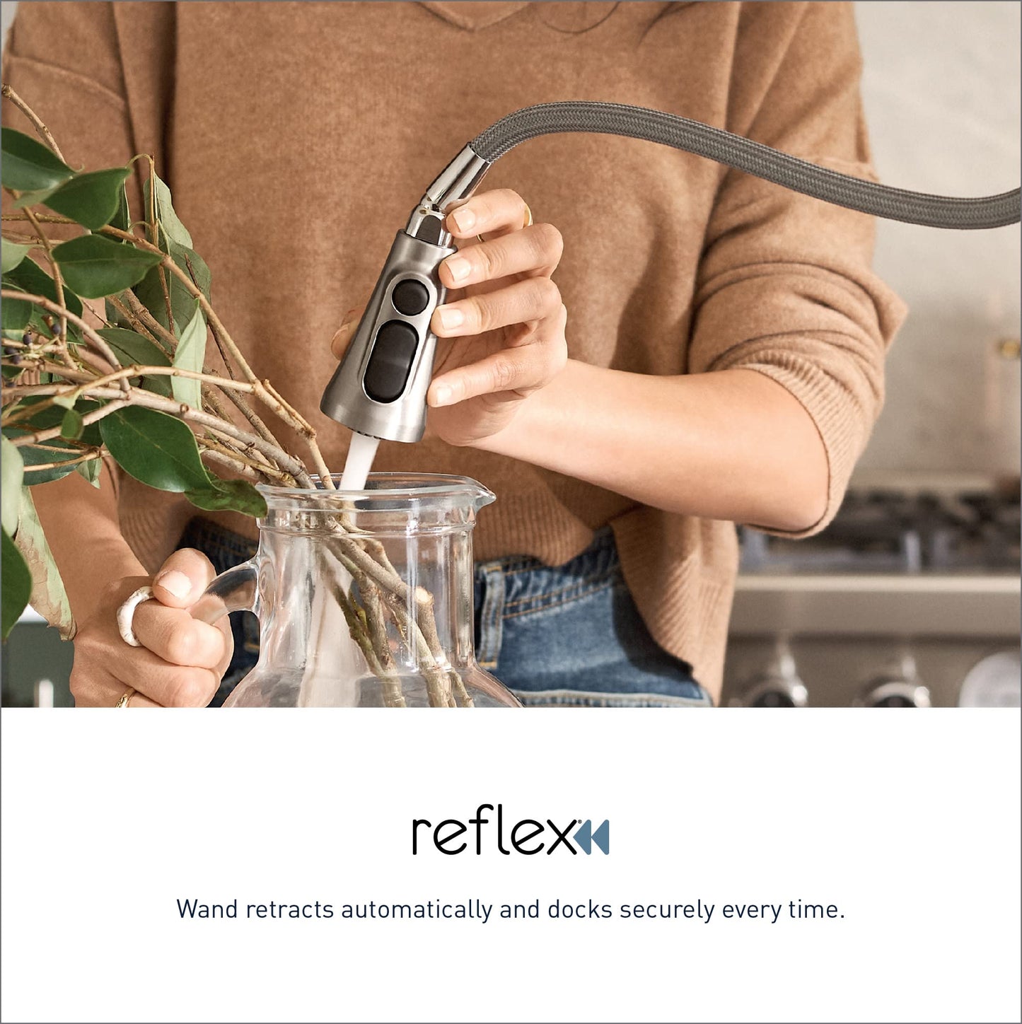Moen Essie Spot Resist Stainless Touchless One-Handle Kitchen Faucet, Motion Activated Pull Down Kitchen Sink Faucet with Soap Dispenser, 87014EWSRS
