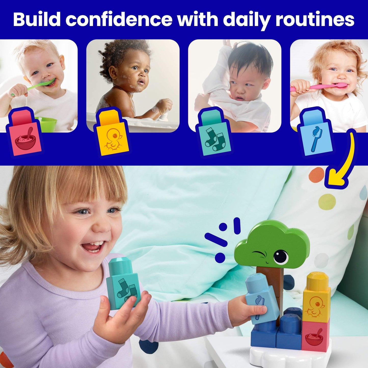 Mega Bloks Toddler Building Blocks Night Light Toy