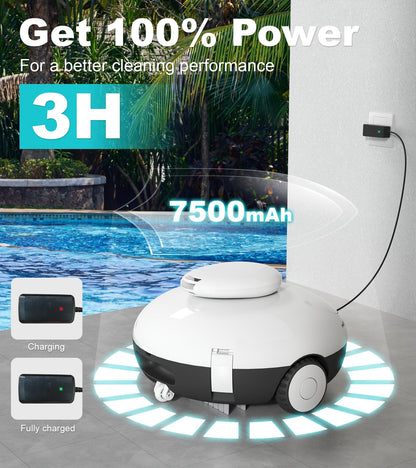 Cordless Robotic Pool Vacuum Cleaner by AQUVII