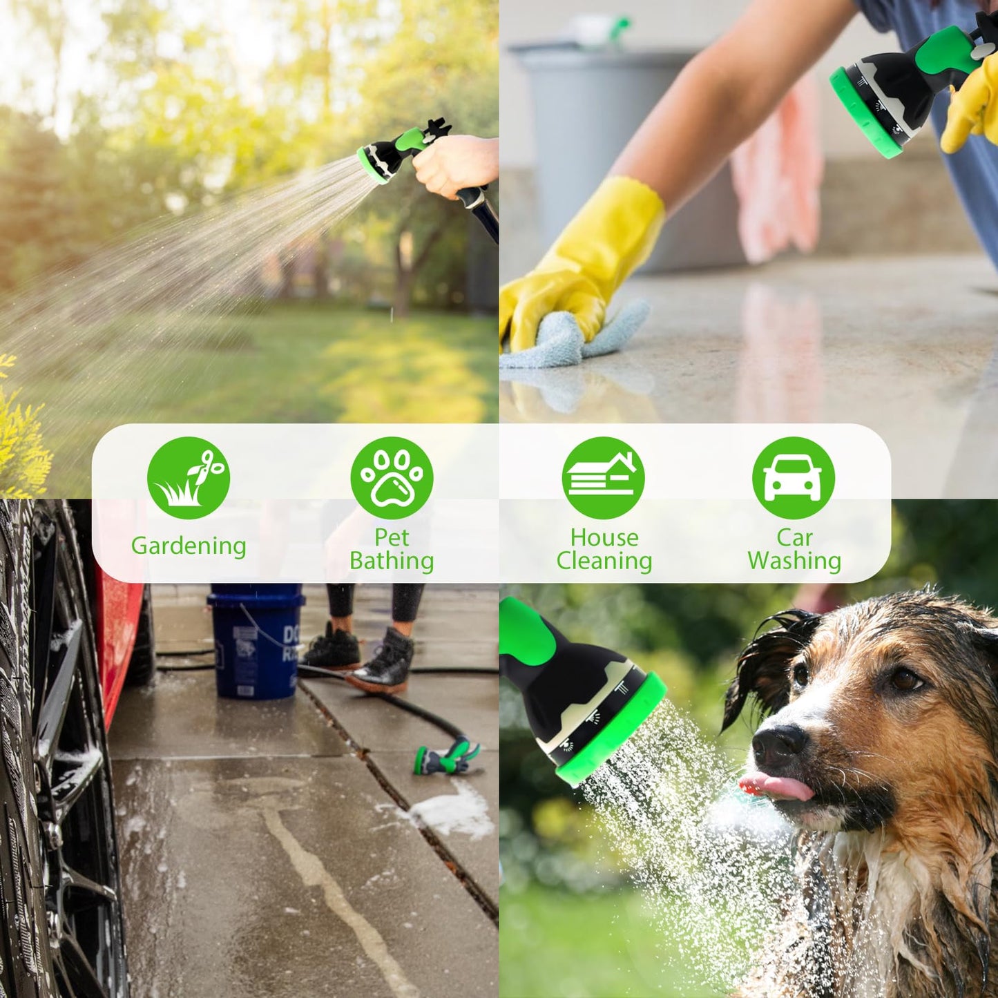 SnugNiture 50ft Heavy Duty Garden Hose with Fittings