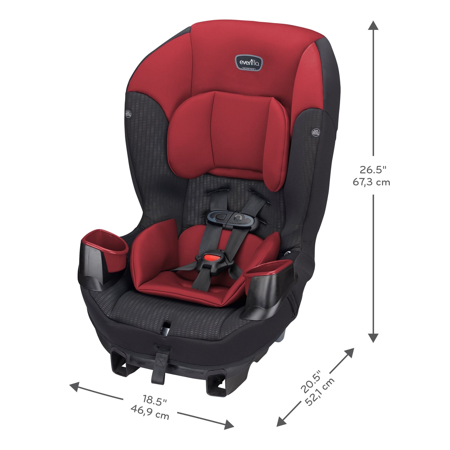 Evenflo Sonus 65 Convertible Car Seat, Rocco Red