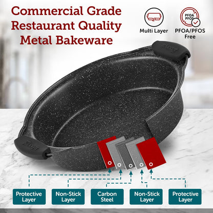 8-Piece Nonstick Bakeware Set by BAKKENMASTER