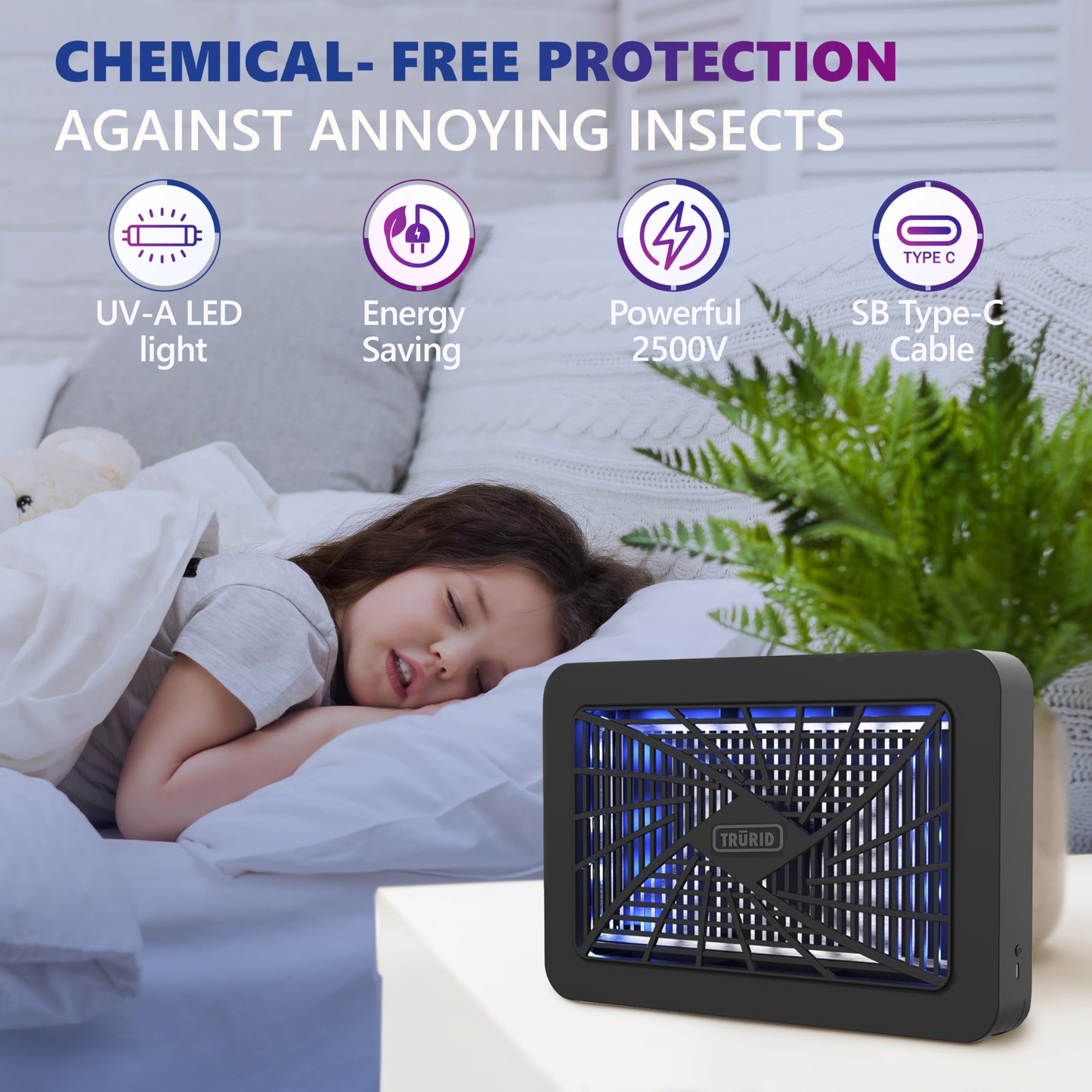 TRURID Electric Bug Zapper for Indoor Use