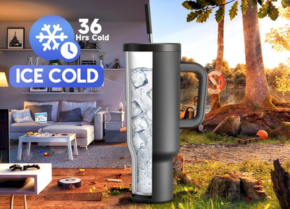 Meoky 50 oz Insulated Travel Mug with Lid