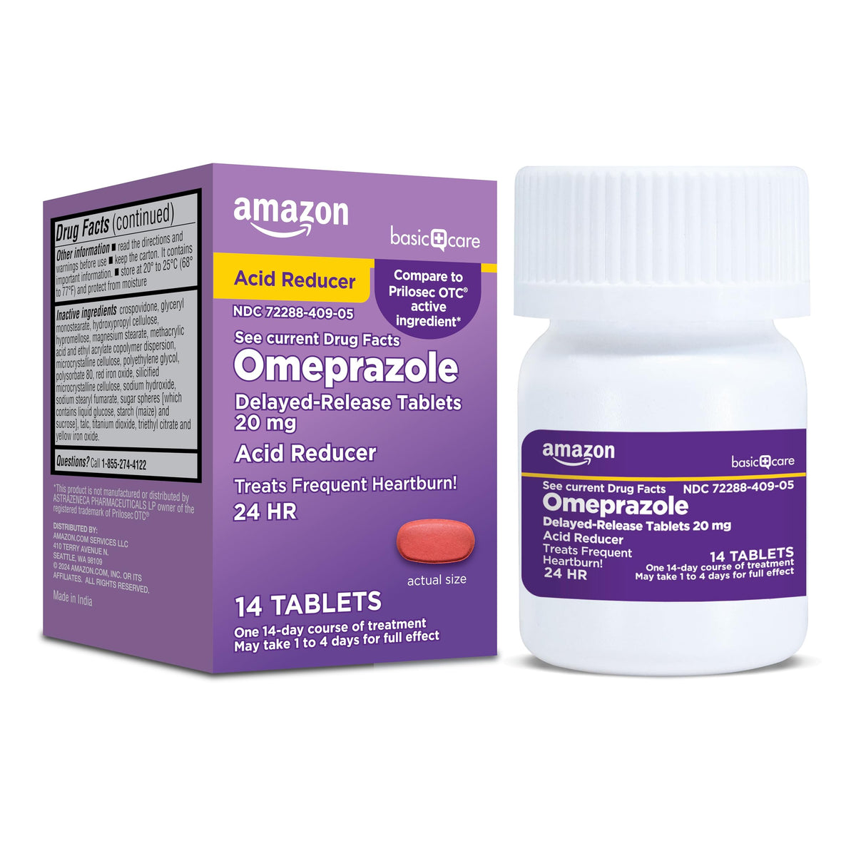 14 Count Omeprazole 20mg Delayed Release Tablets