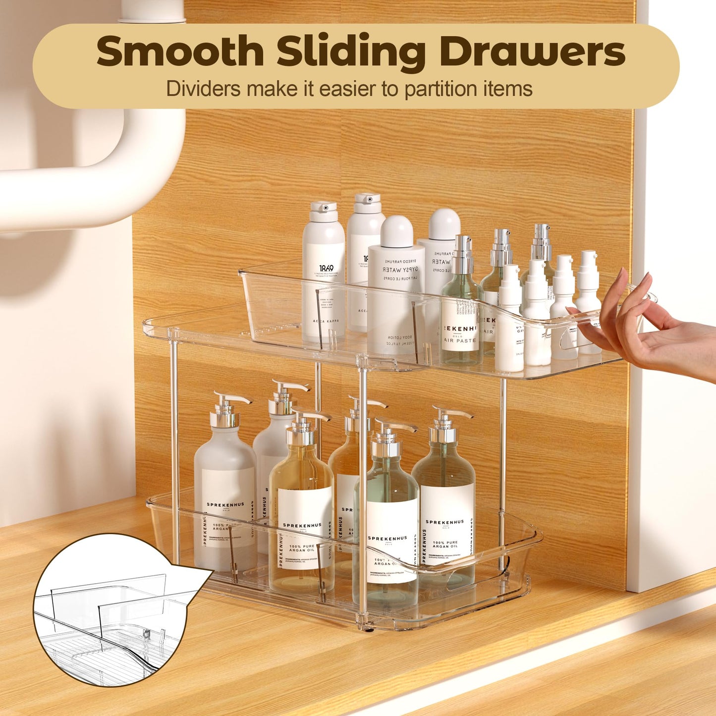 2-Tier Pull-Out Organizer for Cabinets