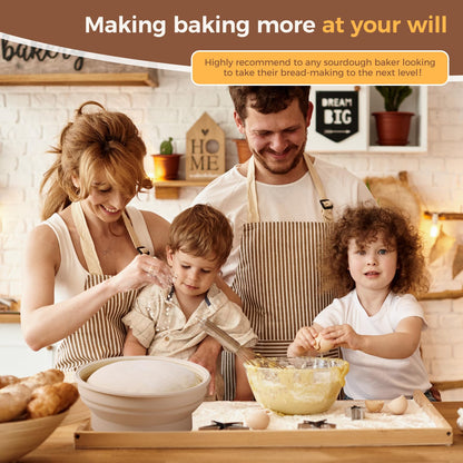 Sourdough Bread Proofing Basket Set with Bowl