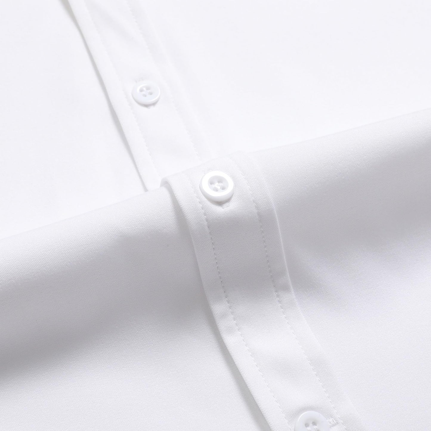 Simmashah Men's Wrinkle-Free Dress Shirt White M