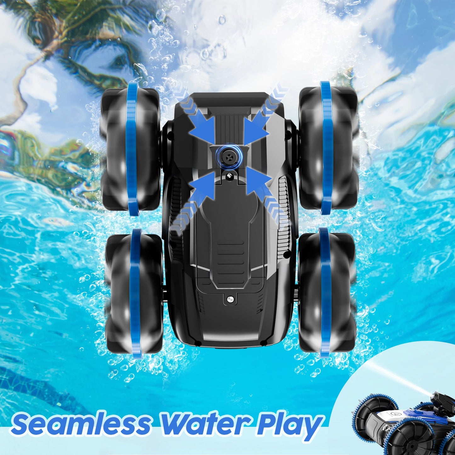 Amphibious Remote Control Car with Water Spray