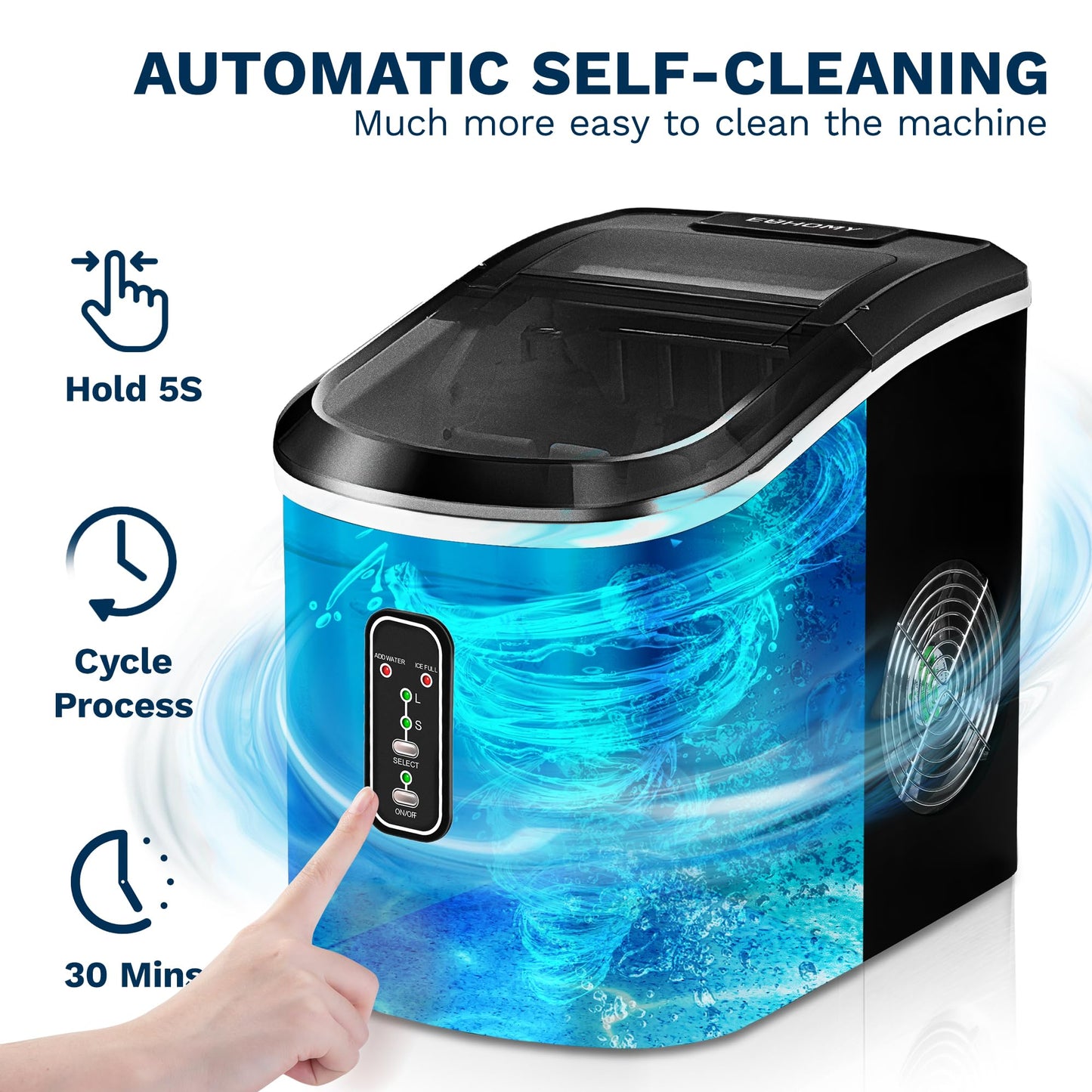Euhomy 26 lbs Countertop Ice Maker Machine
