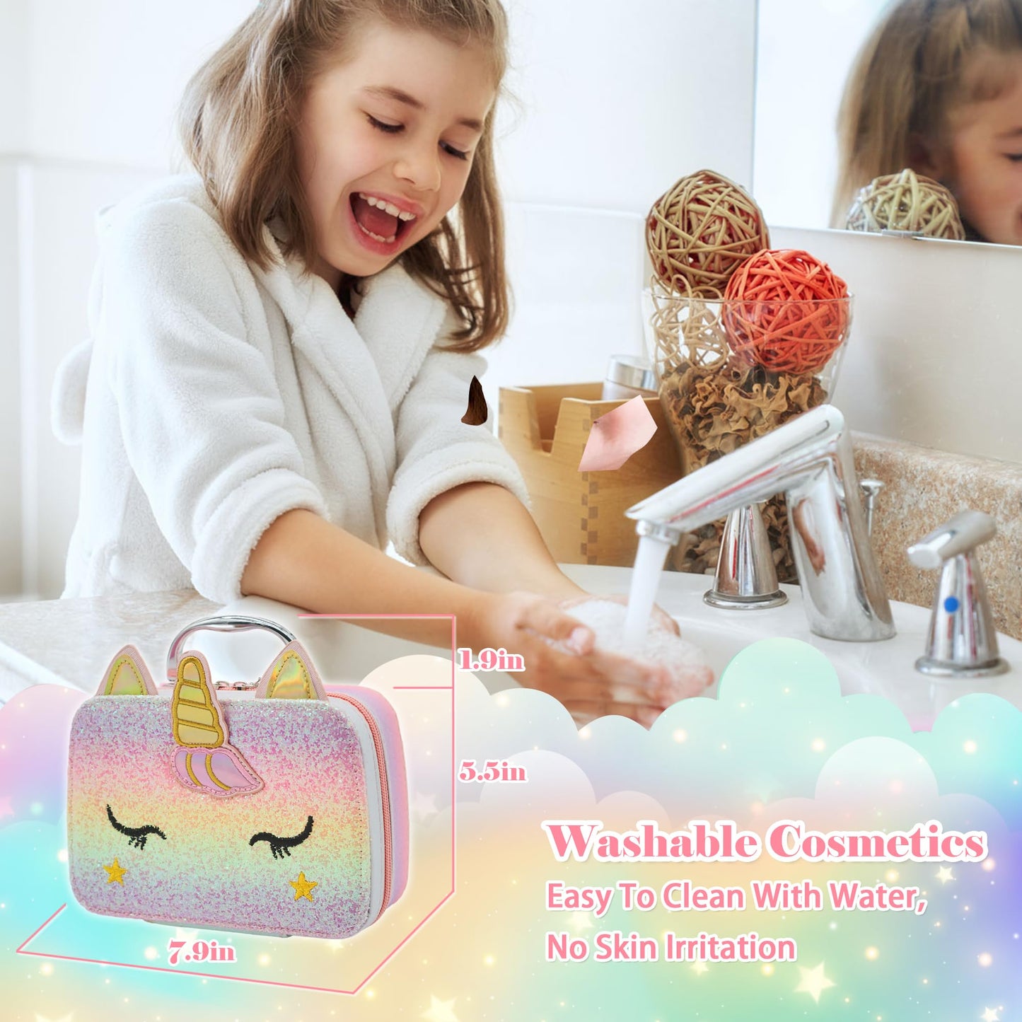 Kids Makeup Kit for Girls - Washable Set