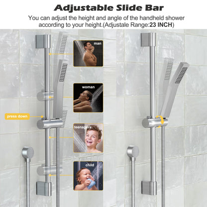HomGoo Rain Shower Faucet Set with Handheld