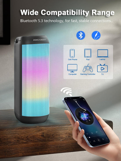 Portable Bluetooth Speaker with HD Stereo Sound