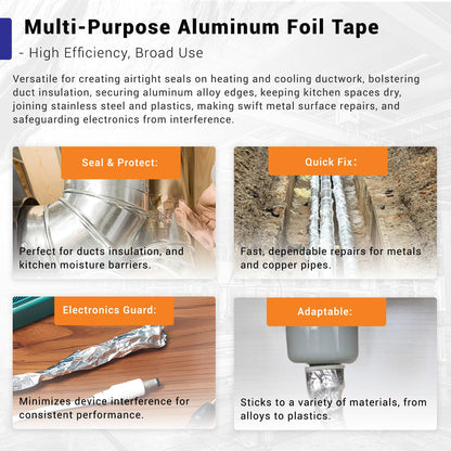 PowerScale High Temperature Aluminum Foil Tape 2" x 66'
