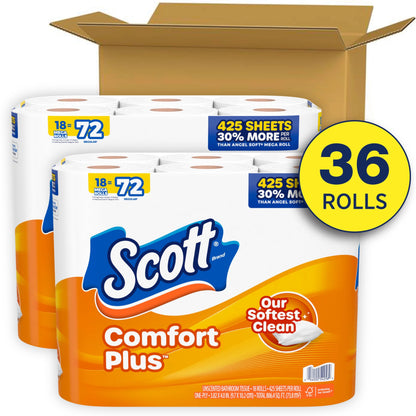 Scott ComfortPlus 36 Mega Rolls Toilet Paper