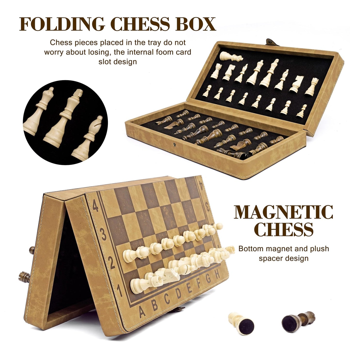15 Inch Magnetic Chess Set for Family Game Night