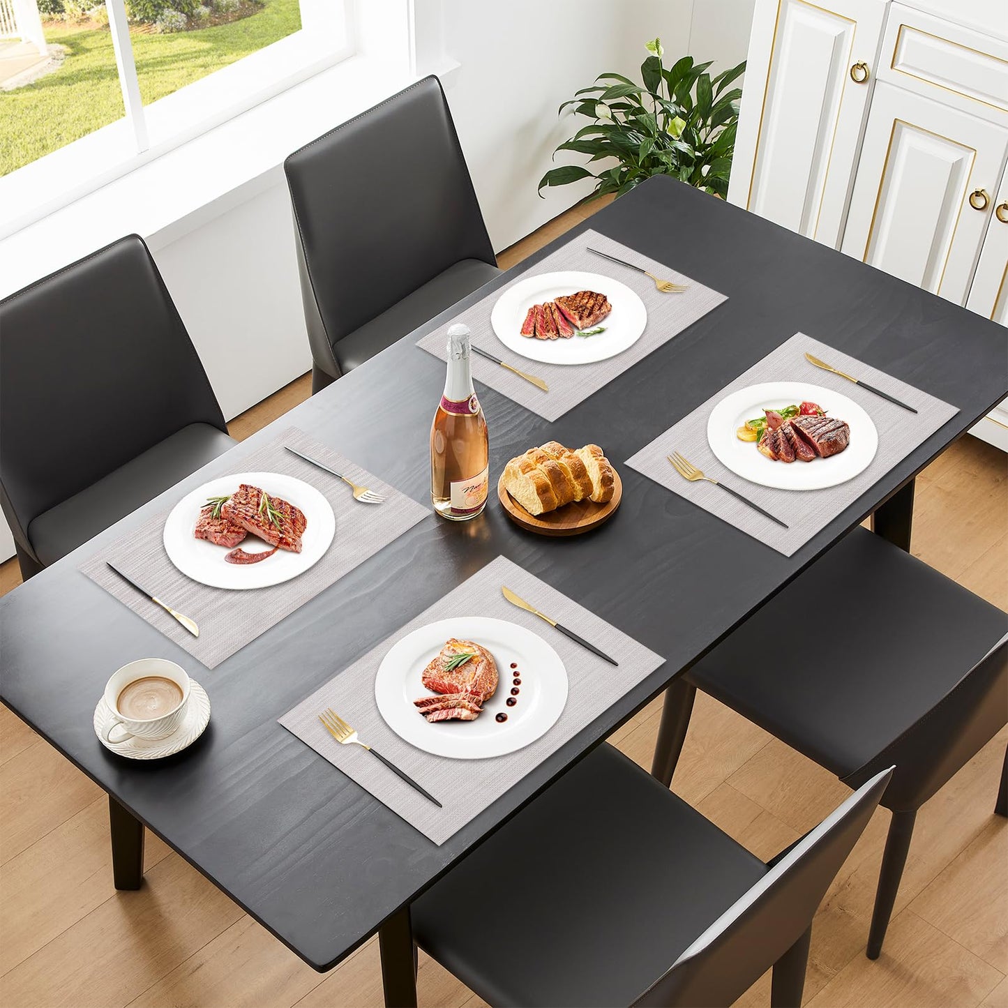 Set of 4 Woven Heat Resistant Placemats