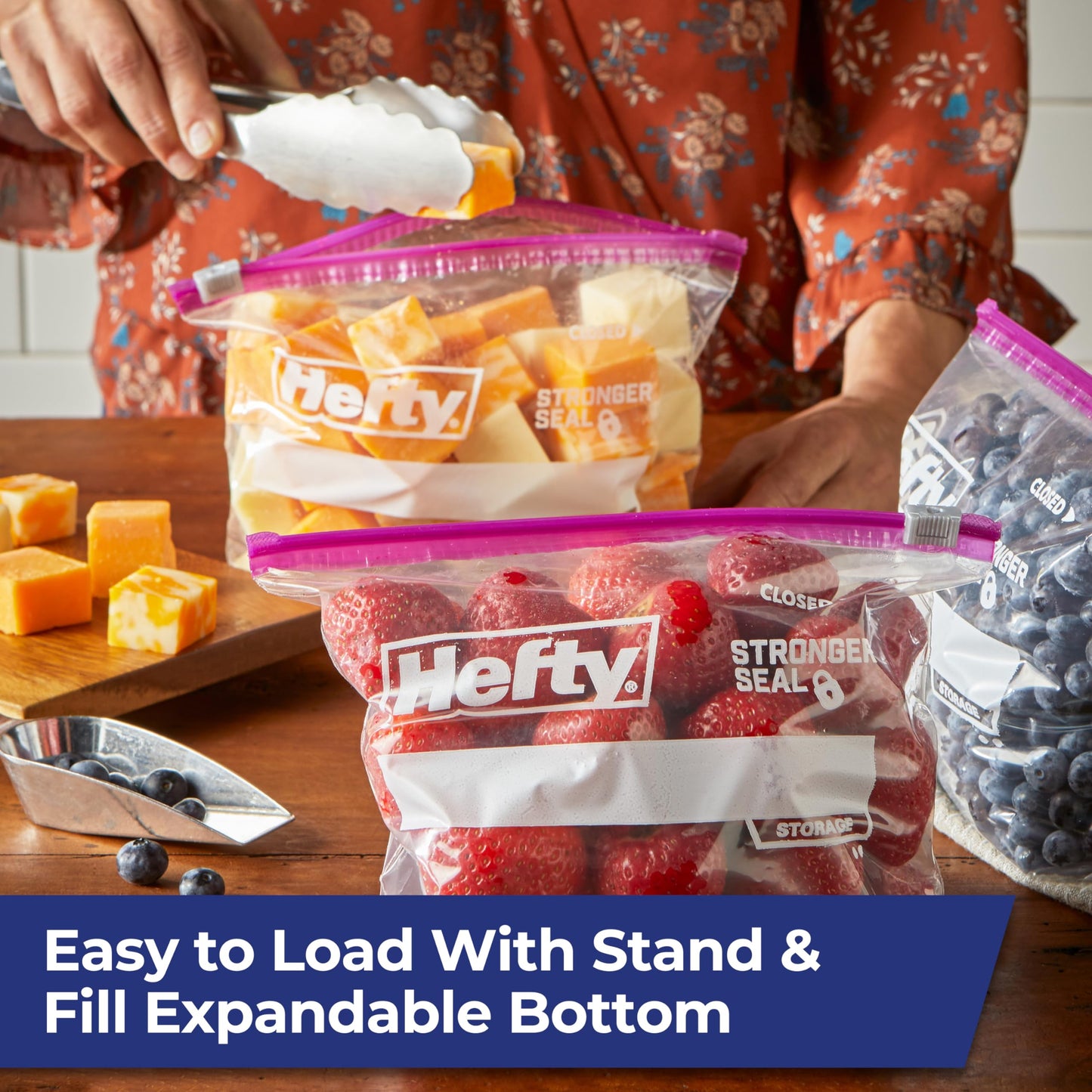 Hefty Slider Storage Bags, Quart Size, 78 Count