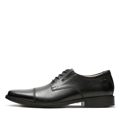 Clarks Men's Tilden Cap Oxford Shoe,Black Leather,8.5 M US