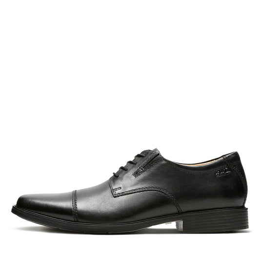 Clarks Men's Tilden Cap Oxford Shoe,Black Leather,8.5 M US