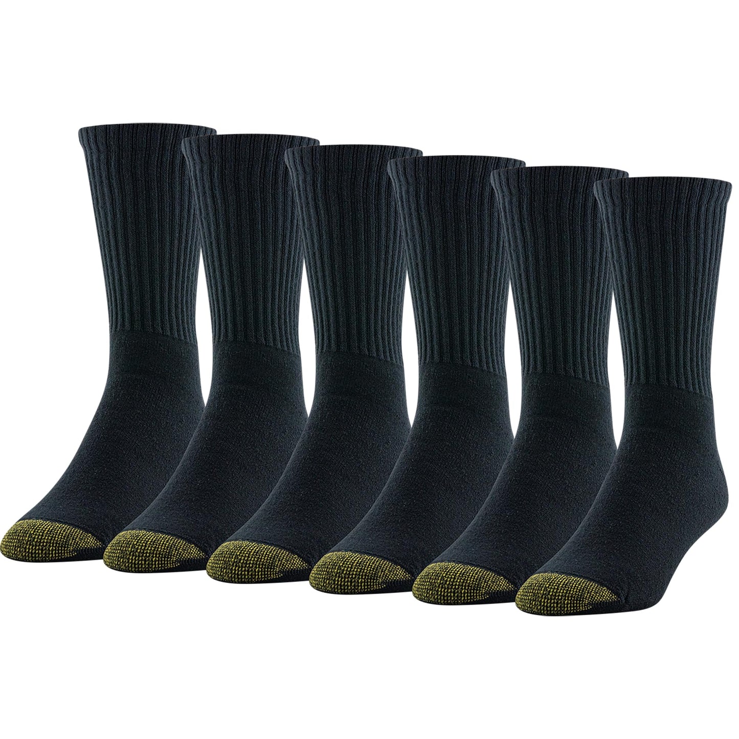 GOLDTOE Men's Cotton Blend Athletic Crew Socks