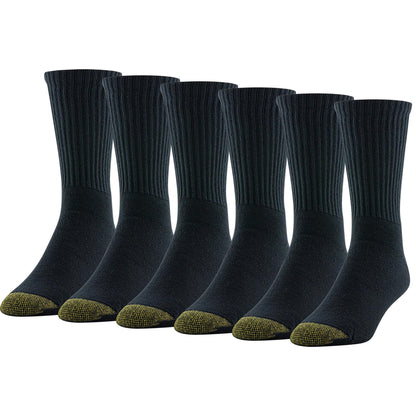 GOLDTOE Men's Cotton Blend Athletic Crew Socks