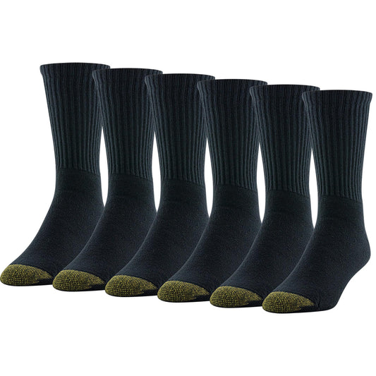 GOLDTOE Men's Cotton Blend Athletic Crew Socks